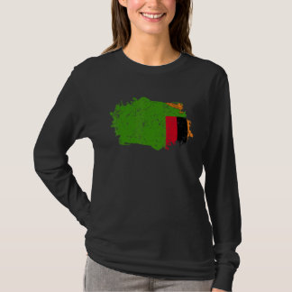 T-shirt Drapeau de la Zambie Drapeau de pays grunge Zambie