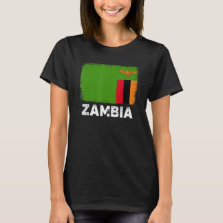 T-shirt Drapeau de la Zambie   Soutenir le peuple zambien 