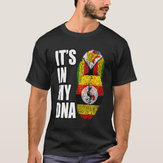 T-shirt Drapeau De L'Adn Du Patrimoine Mélangé Par Le Zimb