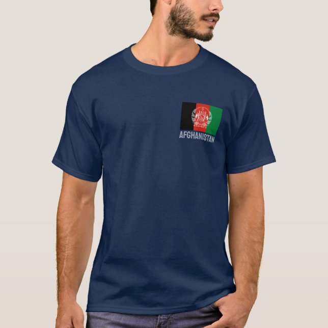 T-shirt Drapeau de l'Afghanistan - adoption en 2013 (Devant)