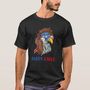 T-shirt Drapeau de l'aigle patriotique Usa Daddy Eagle Dra