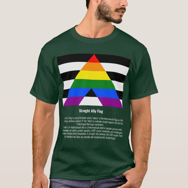 T-shirt Drapeau de l'Allié droit #tee #LGBTQ+ (Devant)