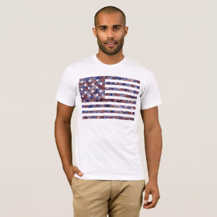 T-shirt Drapeau de l'Amérique avec une bannière étoilée co