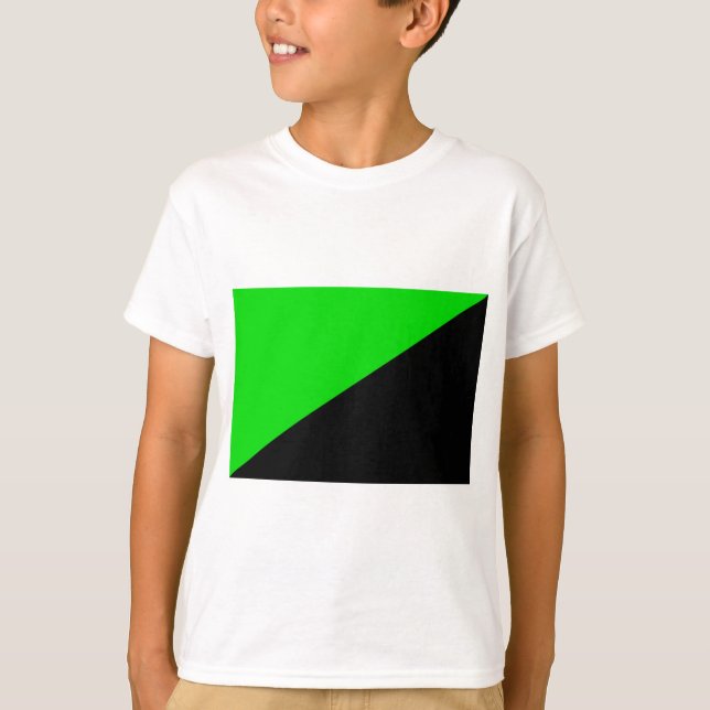 T-shirt Drapeau de l'anarchisme vert (Devant)