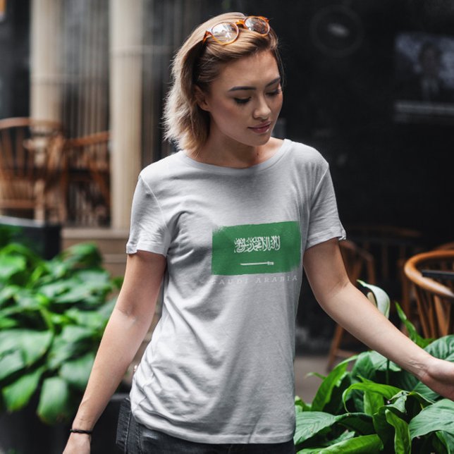 T-shirt Drapeau de l'Arabie saoudite (Créateur téléchargé)