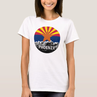 T-shirt Drapeau de l'Arizona avec l'horizon de Phoenix