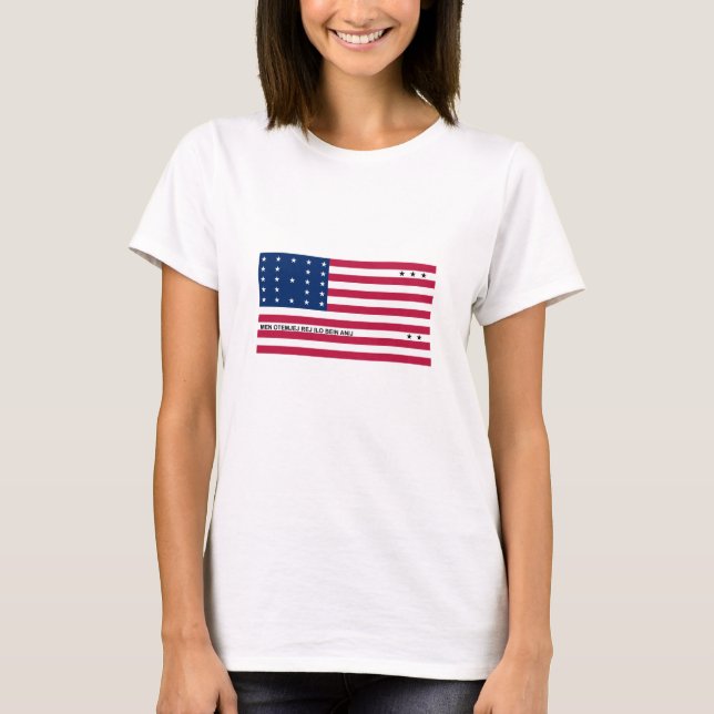 T-shirt Drapeau de l'atoll de Bikini Patriotique (Devant)