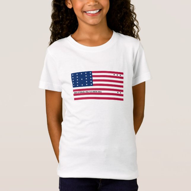 T-Shirt Drapeau de l'atoll de Bikini Patriotique (Devant)