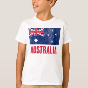 T-shirt Drapeau de l'Australie (Grunge Look)