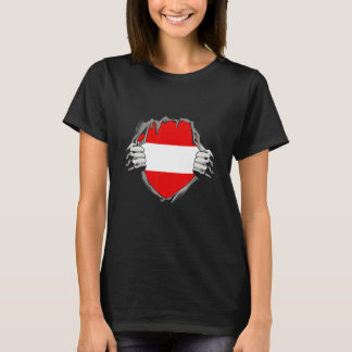 T-shirt Drapeau de l'Autriche
