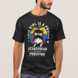 T-shirt Drapeau de l'Équateur Pérou Femme Adulte Fille Fie