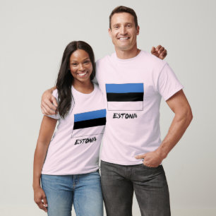 T-shirt Drapeau de l'Estonie