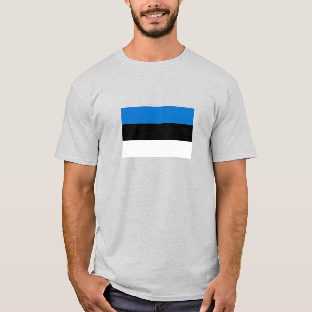 T-shirt Drapeau de l'Estonie (Devant)