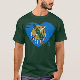 T-shirt Drapeau de l'État américain I Love Oklahoma