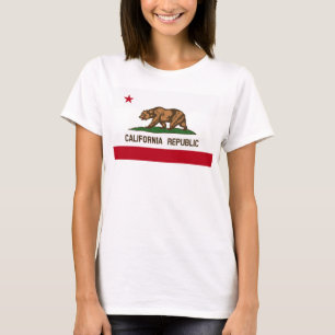 T-shirt Drapeau de l'État de Bear en Californie