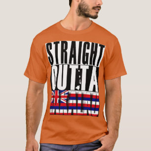 T-shirt Drapeau de l'État de Hakalau Hawaii par Hawaii