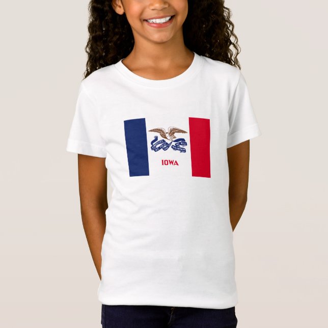 T-Shirt Drapeau de l'État de l'Iowa (Devant)