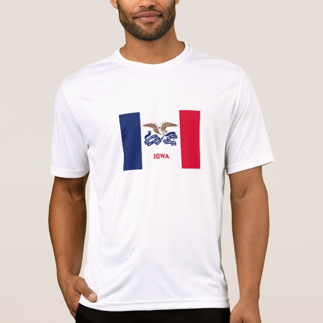 T-shirt Drapeau de l'État de l'Iowa (Devant)
