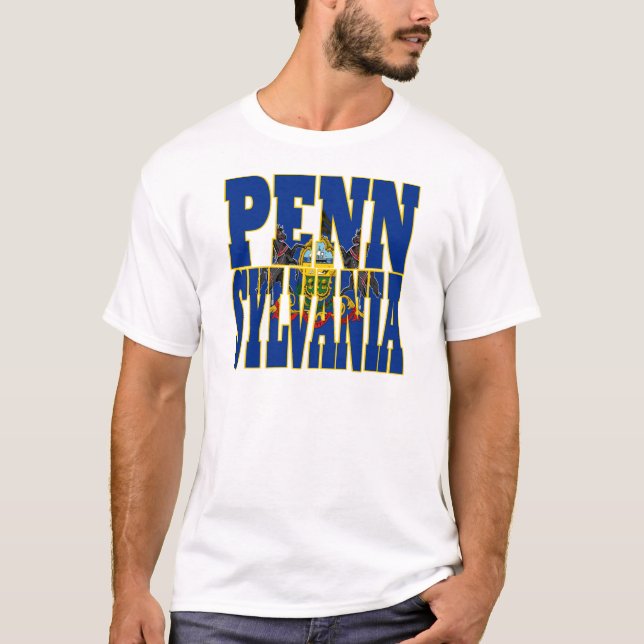 T-shirt Drapeau de l'État de Pennsylvanie (Devant)