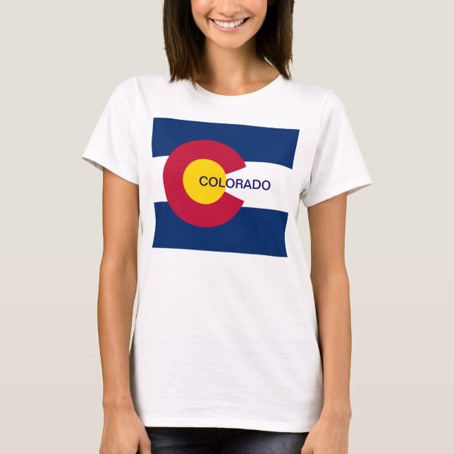T-shirt Drapeau de l'État du Colorado (Devant)