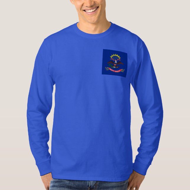 T-shirt Drapeau de l'État du Dakota du Nord (Devant)