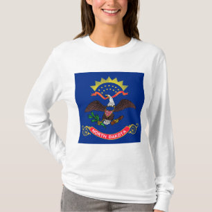 T-shirt Drapeau de l'État du Dakota du Nord (Dakota du Nor