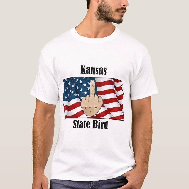 T-shirt Drapeau de l'état du Kansas (Devant)