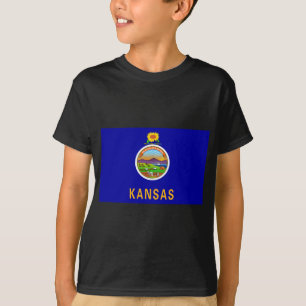 T-shirt Drapeau de l'État du Kansas
