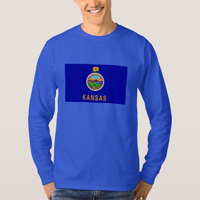 T-shirt Drapeau de l'État du Kansas (Devant)