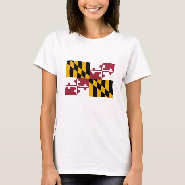 T-shirt Drapeau de l'État du Maryland (Devant)