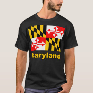 T-shirt Drapeau de l'État du Maryland Baltimore