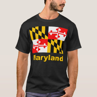 T-shirt Drapeau de l'État du Maryland Baltimore