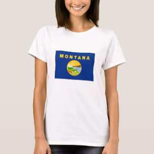 T-shirt Drapeau de l'État du Montana