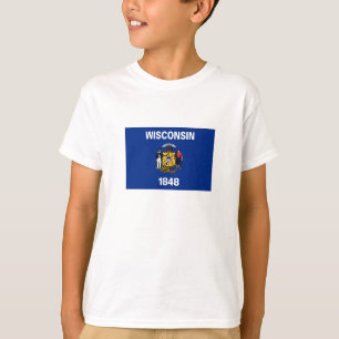 T-shirt Drapeau de l'État du Wisconsin