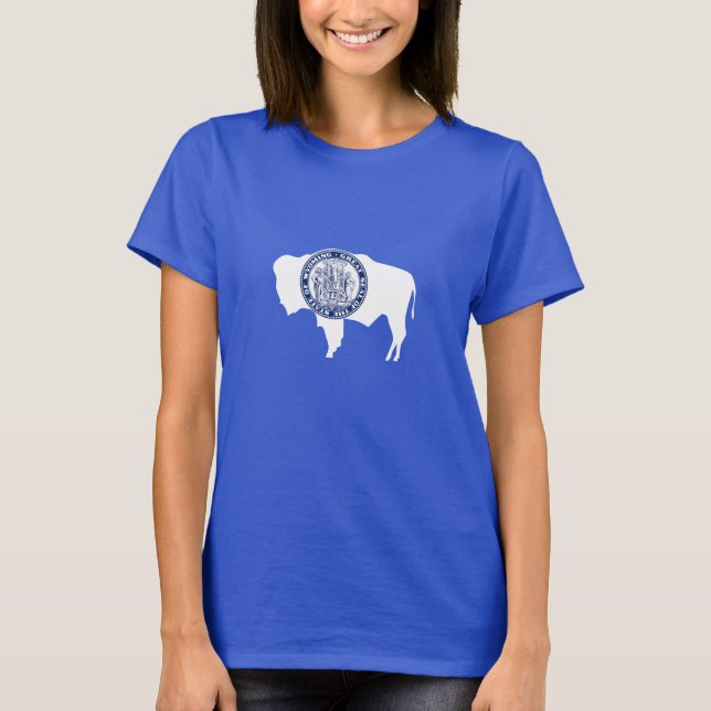 T-shirt Drapeau de l'État du Wyoming (Devant)