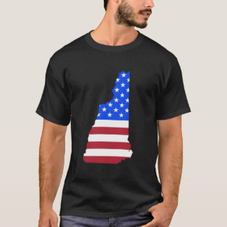 T-shirt Drapeau de l'État patriotique du New Hampshire Usa