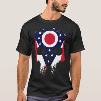 T-shirt Drapeau de l'état vintage de Grunge Ohio