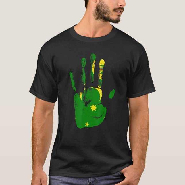 T-shirt Drapeau de l'île Cocos Hommes Femmes Enfants (Devant)