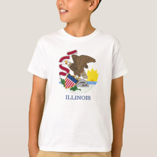 T-shirt Drapeau de l'Illinois