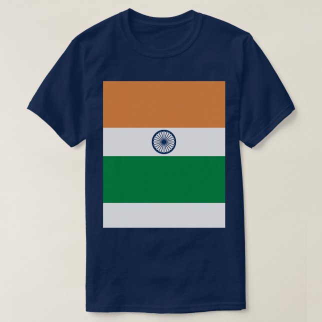T-shirt Drapeau de l'Inde (Design devant)