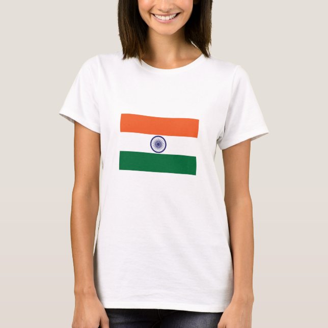 T-shirt Drapeau de l'Inde (Devant)