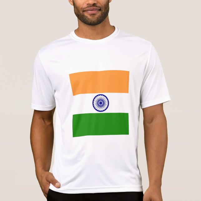 T-shirt Drapeau de l'Inde (Devant)