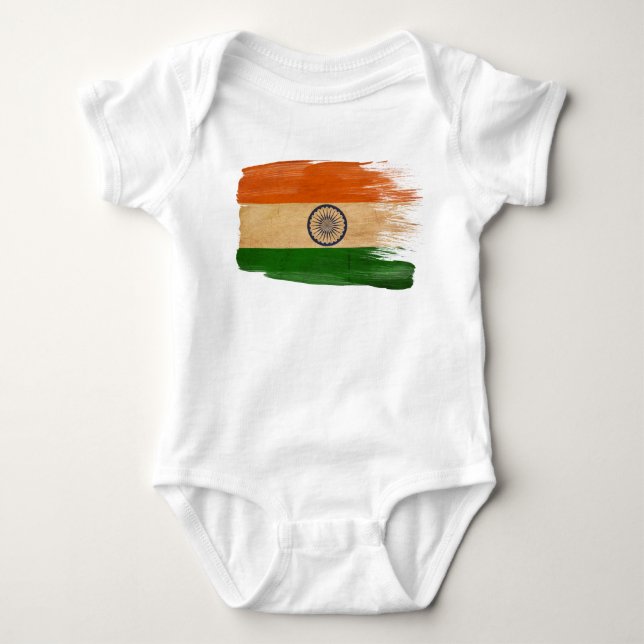 T-shirt Drapeau de l'Inde (Devant)
