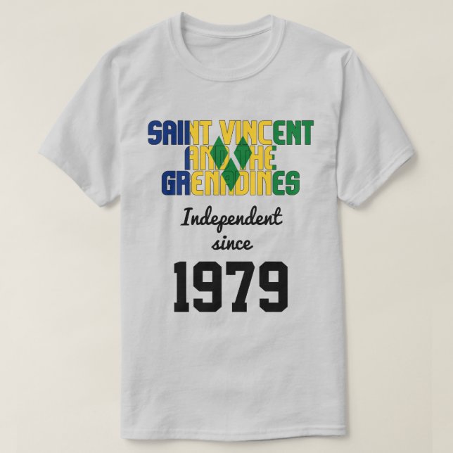 T-shirt Drapeau de l'indépendance de Saint-Vincent-et-les  (Design devant)