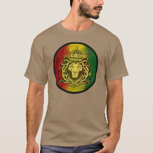 T-shirt drapeau de lion de reggae de rasta