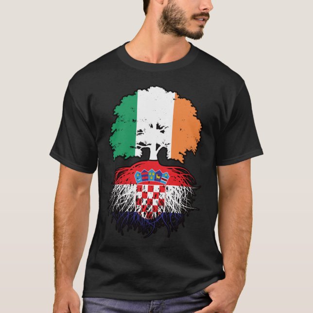 T-shirt Drapeau de l'Ireland Tree Roots (Devant)