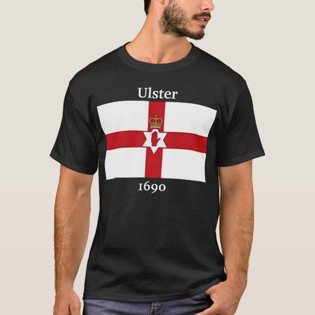 T-shirt Drapeau de l'Irlande du Nord, Ulster, 1690 (Devant)