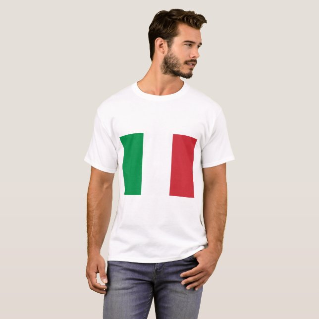 T-shirt Drapeau de l'Italie (Devant entier)