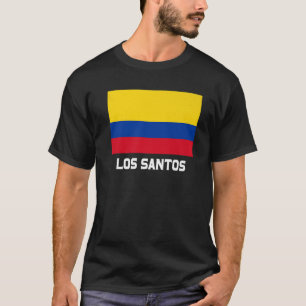 T-shirt Drapeau de Los Santos Colombie Emblem Escudo Bande
