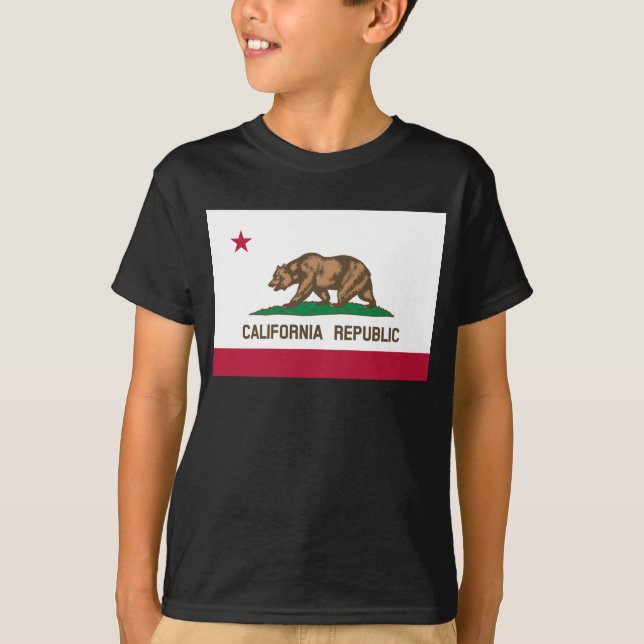 T-shirt Drapeau de l'ours de Californie, États-Unis T-Sh (Devant)